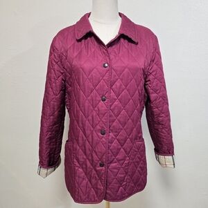 Burberry Quilted Nova Check Short Jacket Size Medium